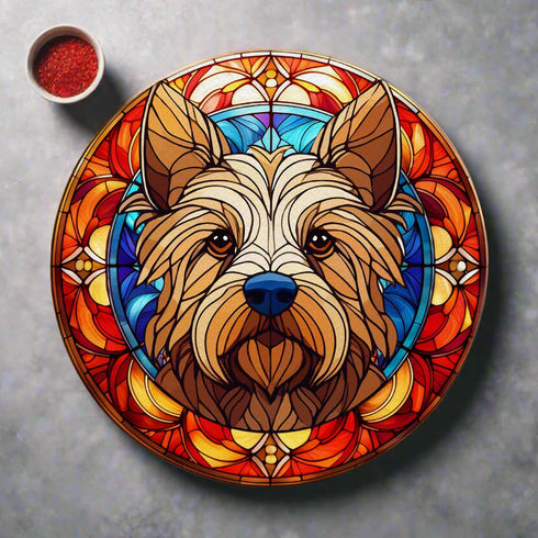 Cairn Terrier Glass Suncatcher Worktop Saver